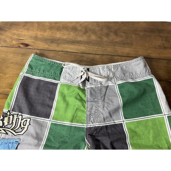 Billabong Board Shorts Mens Size 33 Green Multicolored Swim Trunks - Picture 4 of 11